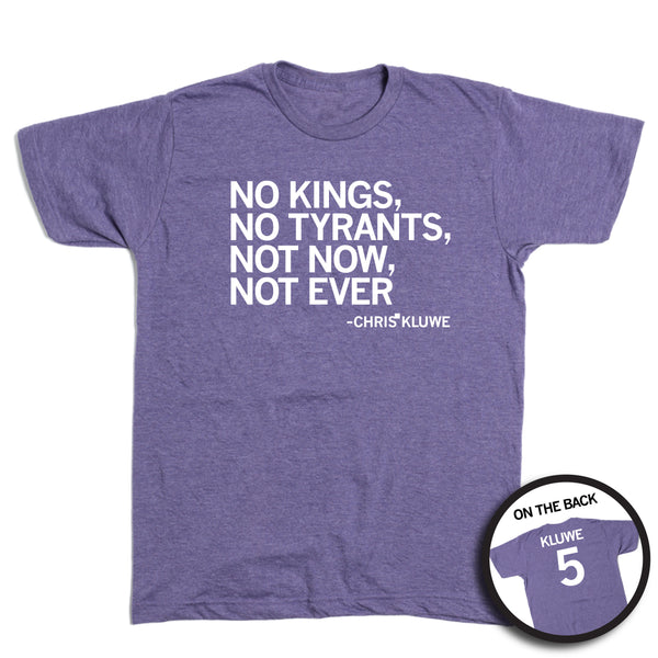 No Kings No Tyrants Purple T-Shirt – RAYGUN