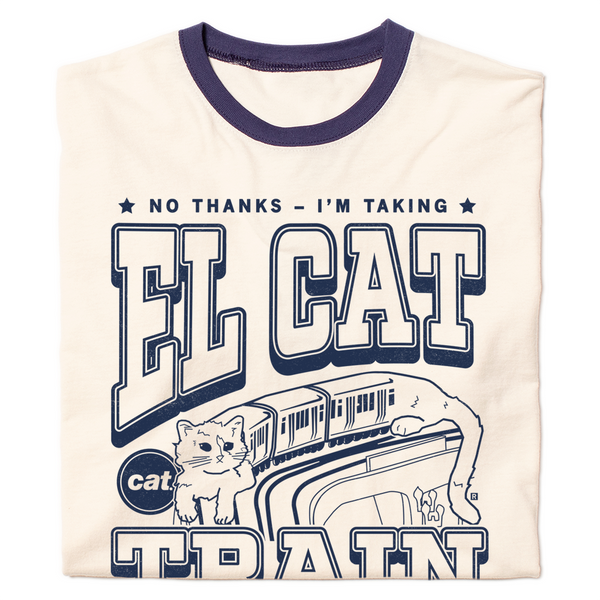 El Cat Train Max Collegiate Ringer T-Shirt – RAYGUN