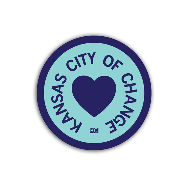 Kansas City of Change Circle Sticker