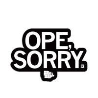 Ope Sorry Midwest Die-Cut Sticker