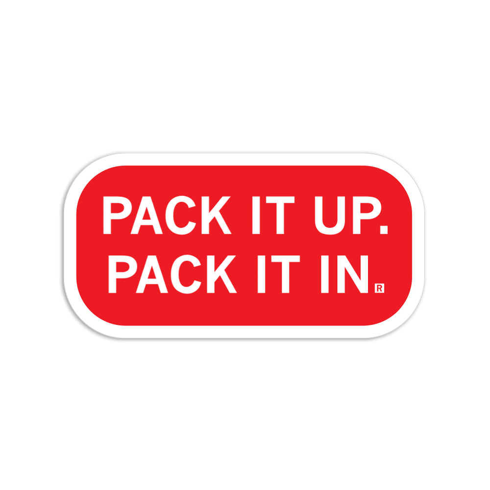Pack It Up Red Die-Cut Sticker