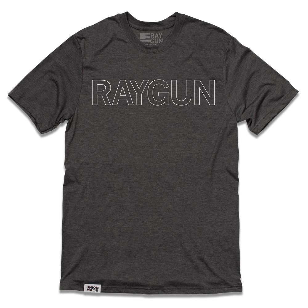 RAYGUN Text Logo Outline Union Made