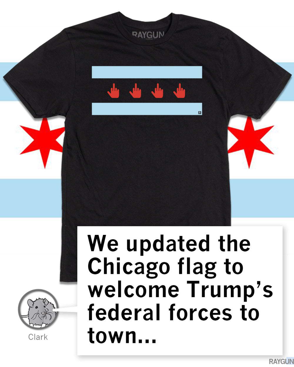 Middle Finger Chicago Flag