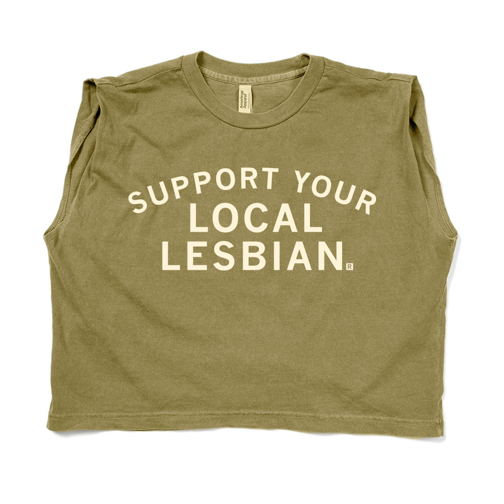 Support Your Local Lesbian Muscle Crop Top