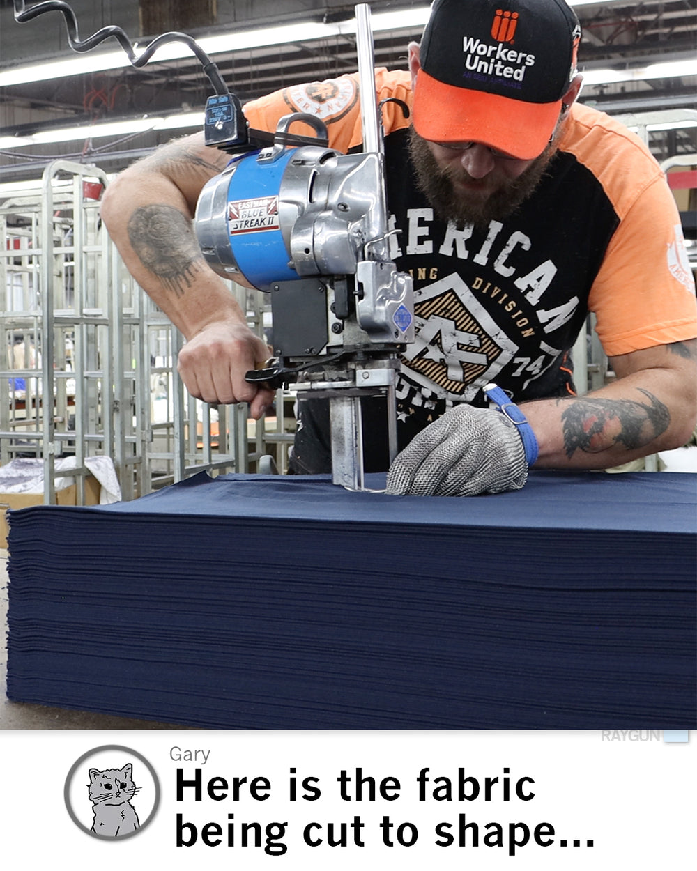 RAYGUN Block Text Logo Union Made