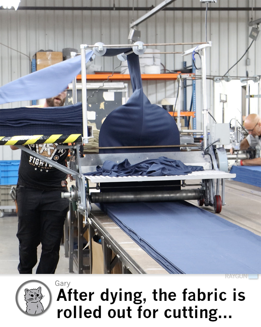 RAYGUN Block Text Logo Navy Union Made