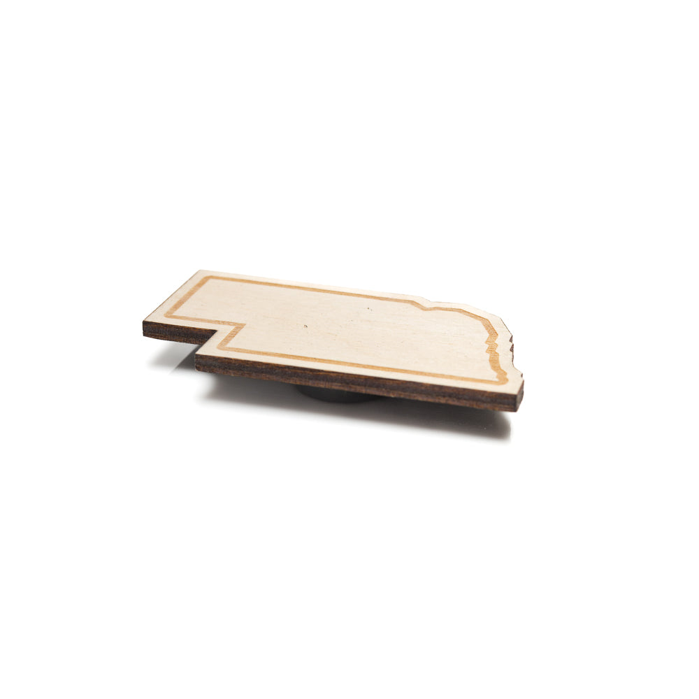 Nebraska Outline Wood Magnet
