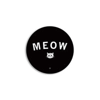 Meow Curved Logo Mini Circle Sticker