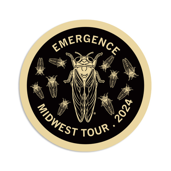 Cicada Emergence Midwest Tour Circle Sticker