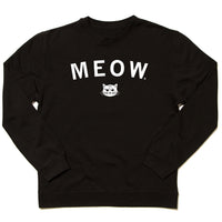 Meow Curved Logo Crew Sweatshirt