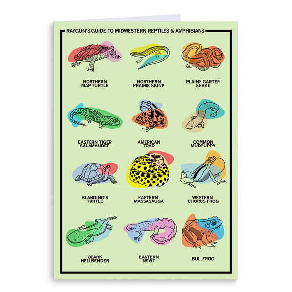 Midwestern Reptiles & Amphibians Greeting Card