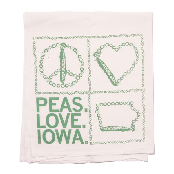 Peas, Love, Iowa Kitchen Towel