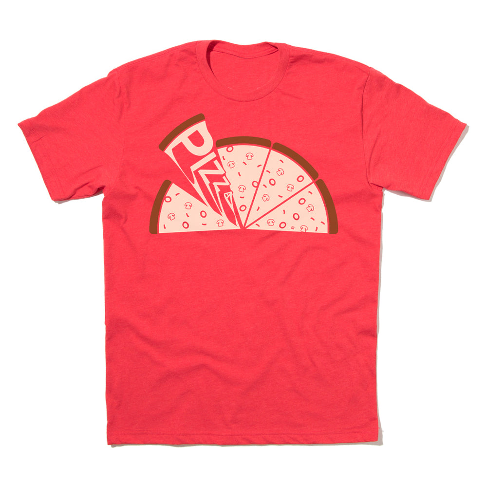 Pizza Shirt Food Heather Red Cream Sienna Raygun T-Shirt Standard unisex