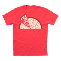 Pizza Shirt Food Heather Red Cream Sienna Raygun T-Shirt Standard unisex