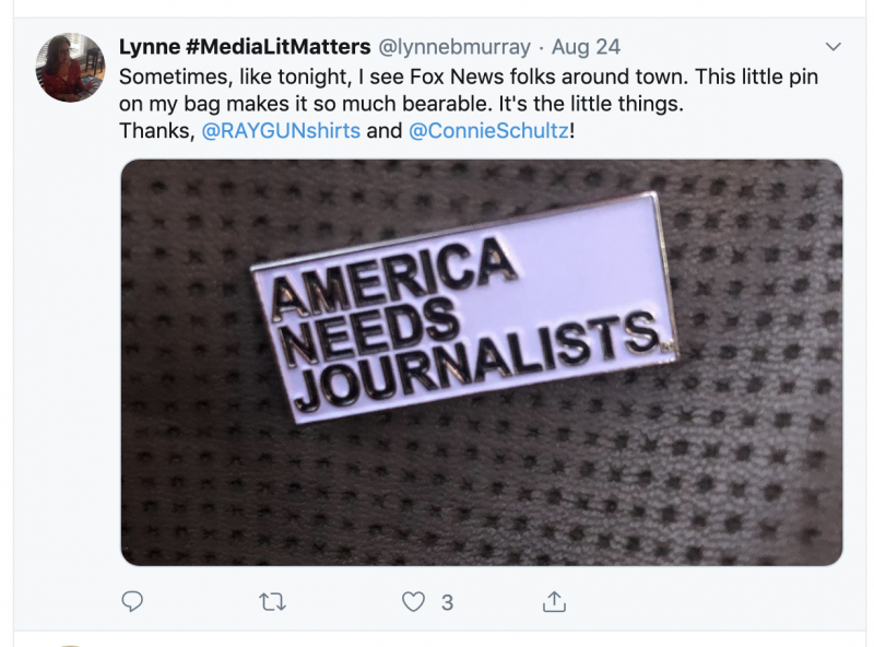 America Needs Journalists Enamel Pin