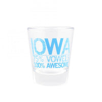 Iowa Vowels Shot Glass