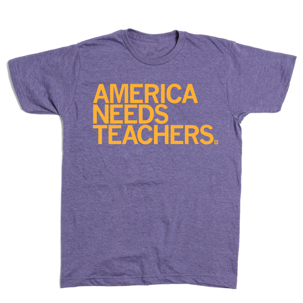 America Needs Teachers Purple T-Shirt