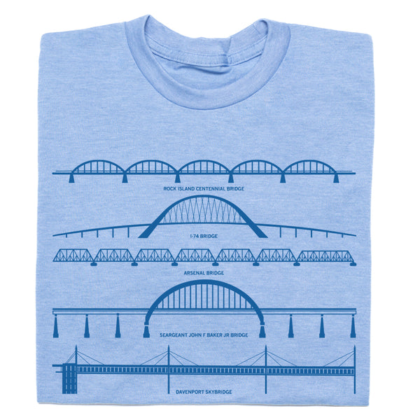 Bridges Of The Quad Cities Blue Shirt