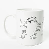 Gary At Play Cat Kitten Mug Mugs Coffee Pets Pet Drink Beverage Print White Black Raygun