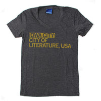 Literature Iowa City Raygun T-Shirt Snug Womens