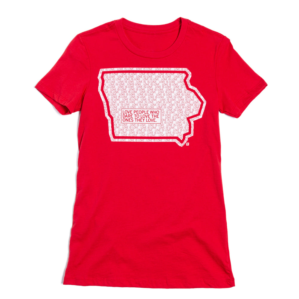 Love is Love Iowa Raygun T-Shirt Standard Unisex snug