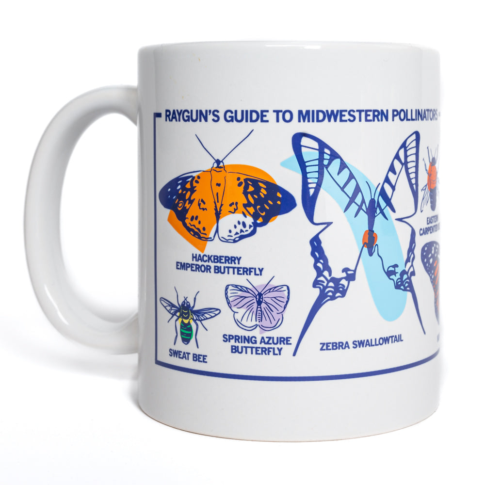 Midwestern Pollinators Full Color Mug - White