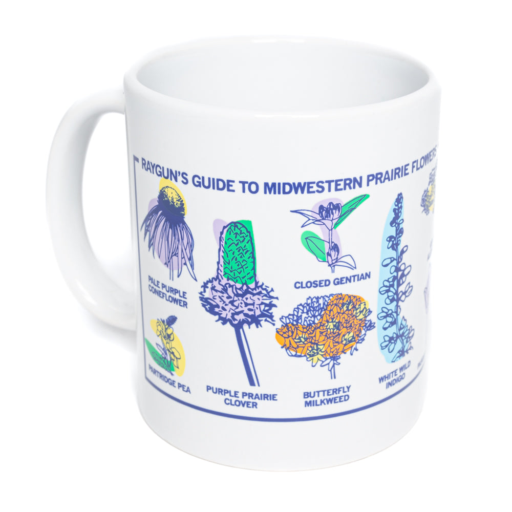 Midwestern Prairie Flowers Full Color Mug - White