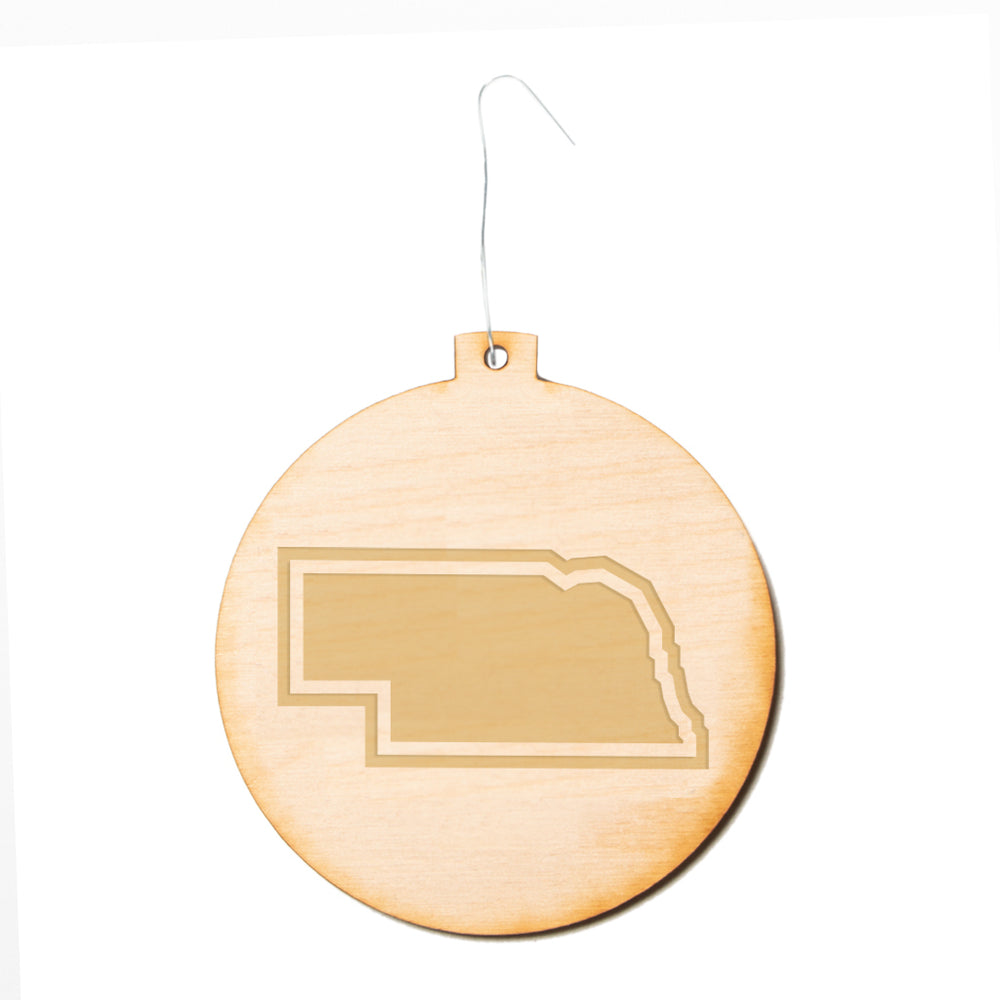 Nebraska Outline Ornament