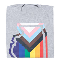 Illinois Outline Progress Pride Flag Shirt