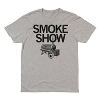 Smoke Show Grilling Summer Raygun Smoker T-Shirt Standard Unisex Grey Black