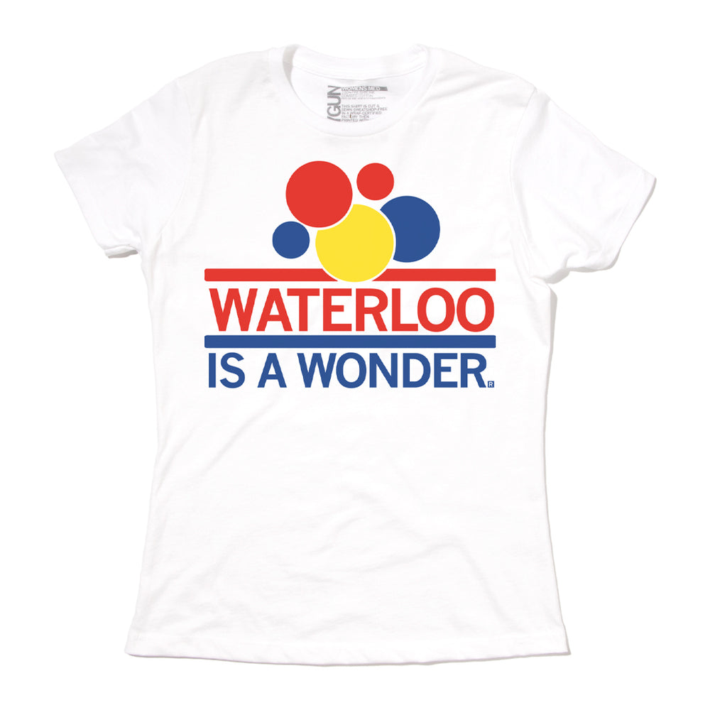 Waterloo is a Wonder Bread Iowa White T-Shirt Raygun