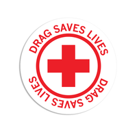 Drag saves lives red cross sticker