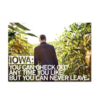 Iowa Can Check Out Any Time You Like Postcard