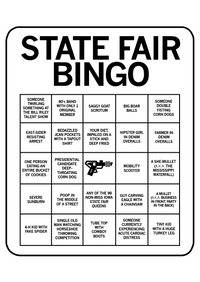 Iowa State Fair Bingo Postcard