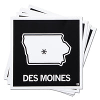 Des Moines City State Outline