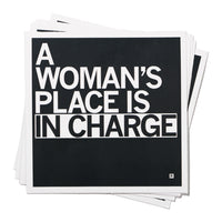 A Woman's Place In Charge Sticker