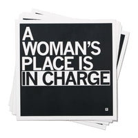 A Woman's Place In Charge Sticker