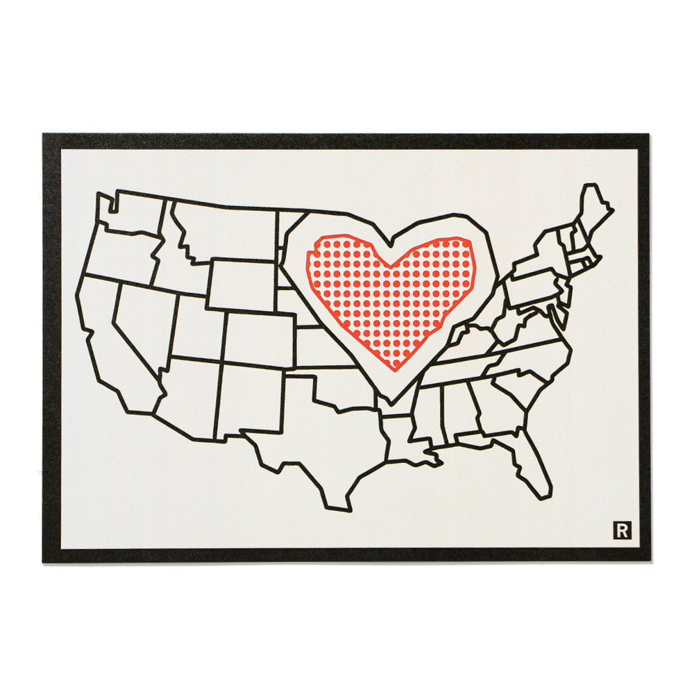 Heartland Map Postcard