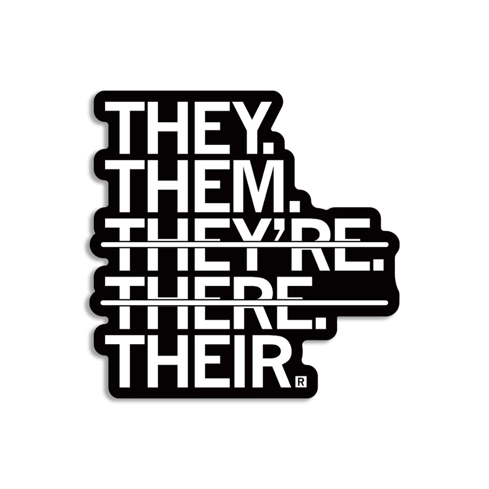 They Them Their Die-Cut Sticker