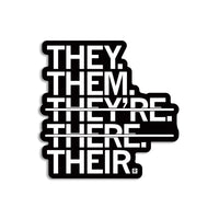 They Them Their Die-Cut Sticker
