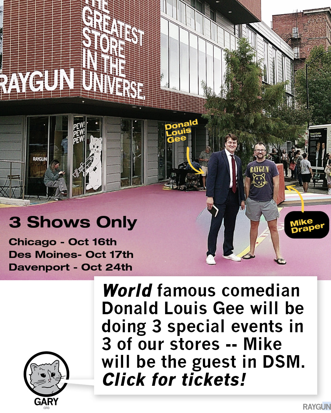 Tickets for Donald Louis in RAYGUN!