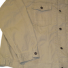 3XL vintage tan denim jacket featuring a button-down front, chest pocket, and buttoned cuffs.