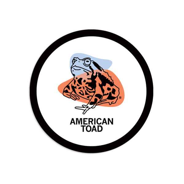 American Toad Circle Sticker