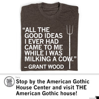 Milking a Cow Grant Wood Quote