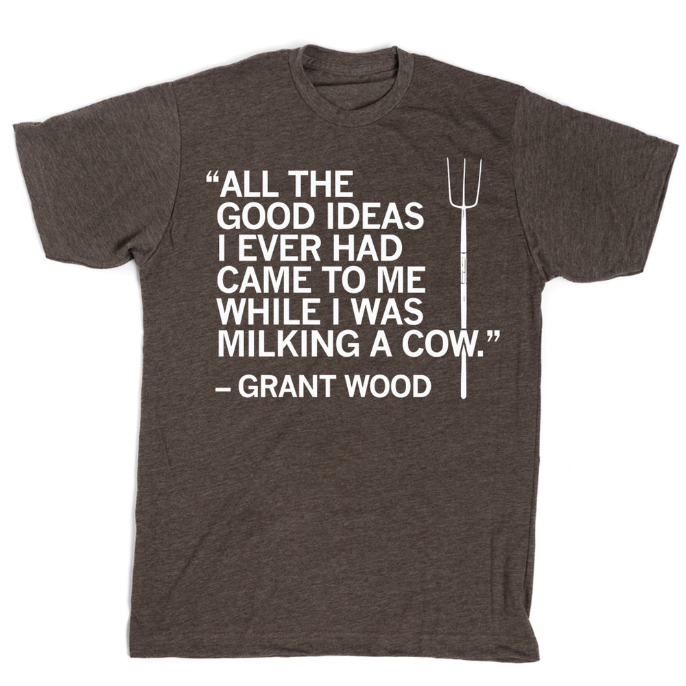 Milking a Cow Grant Wood Quote
