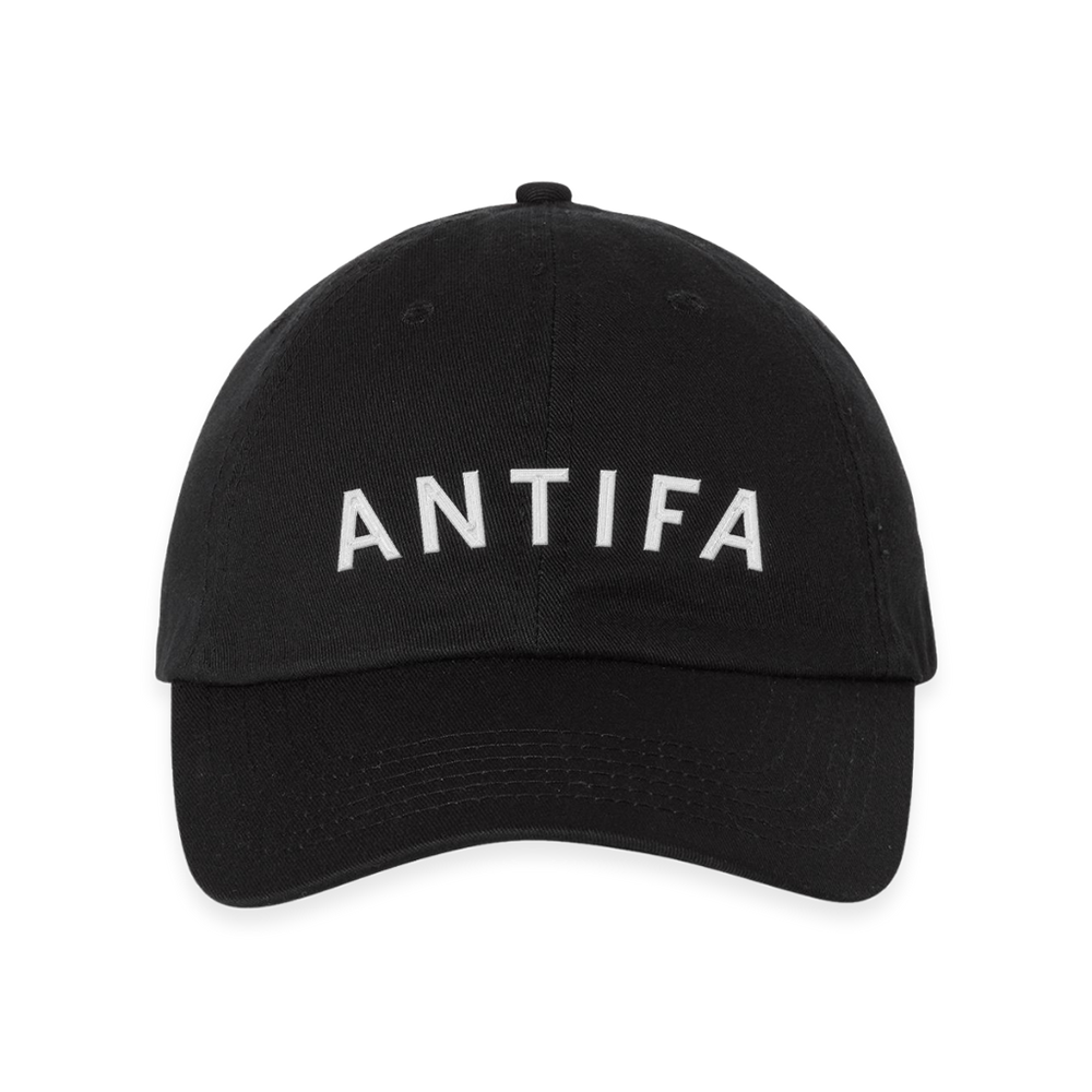 ANTIFA Curved Logo Dad Hat Black