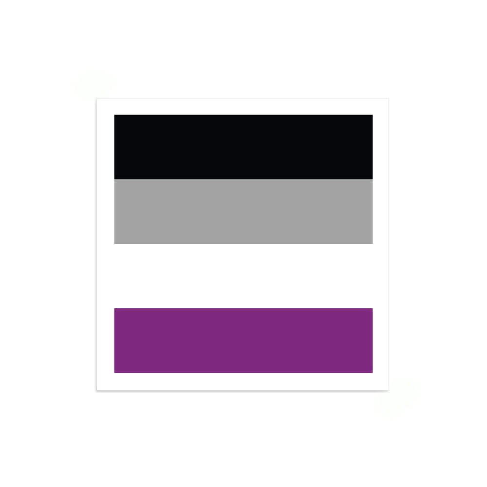 Asexual Pride Flag Mini Square Sticker