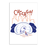 Avi Matzo X RAYGUN: Bean Postcard