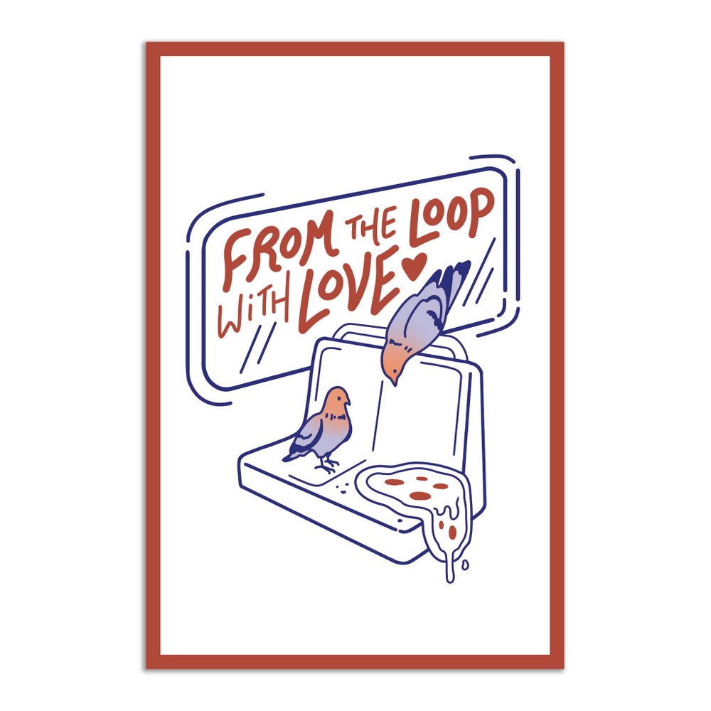 Avi Matzo X RAYGUN: Loop Love Postcard