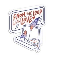 Avi Matzo X RAYGUN: Loop Love Die-Cut Sticker